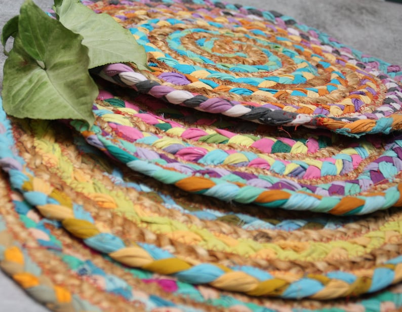 Multicolor Jute Table Mat