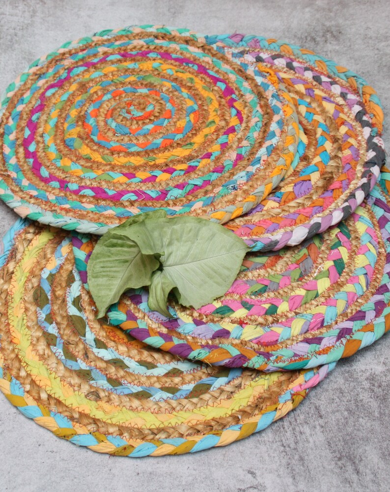 Multicolor Jute Table Mat