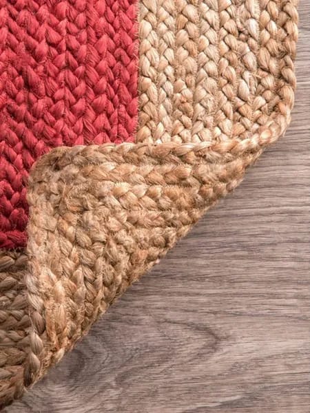 Artisan Made Red Jute Carpet