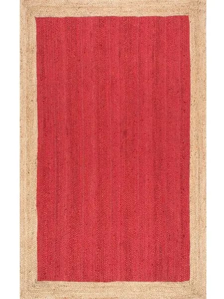 Artisan Made Red Jute Carpet