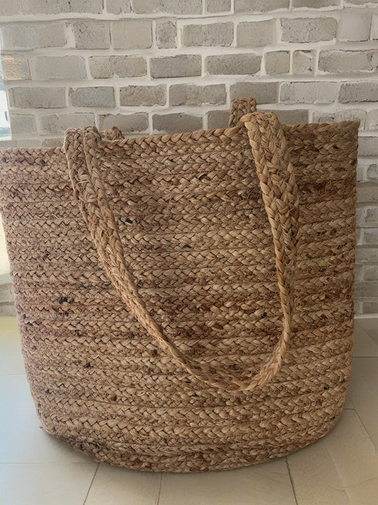 Jute Beige Tote Bag