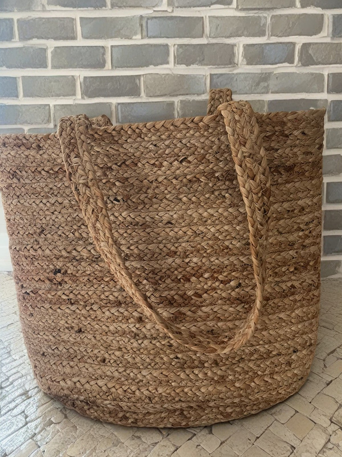 Jute Beige Tote Bag